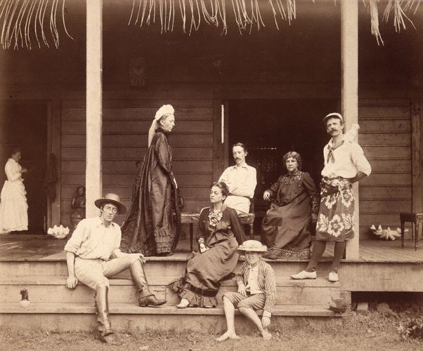 NPG x4630,Robert Louis Stevenson and family,by J. Davis